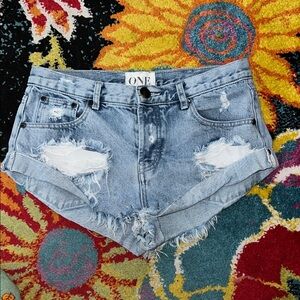 One Teaspoon Bandits Cut Off Jean Short Y2K Women’s 27